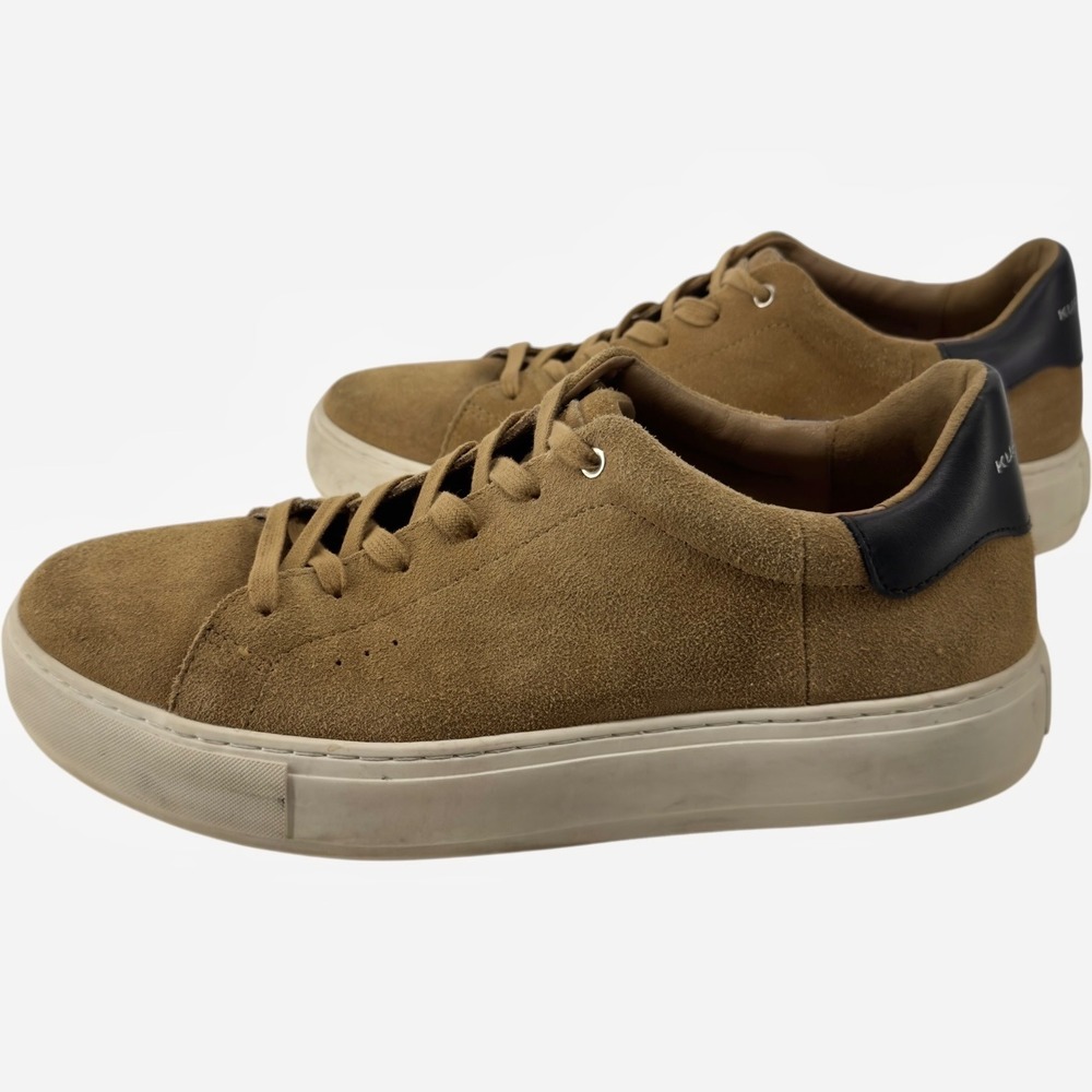 Kurt Geiger London Light Pastel Brown Tan Laney Suede Sneaker Size 44.5